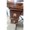 Image 7 : Antique Raymond Treadle Sewing Machine in Ornate Wooden Cabinet With Four Drawers