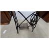 Image 8 : Antique Raymond Treadle Sewing Machine in Ornate Wooden Cabinet With Four Drawers