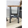 Image 2 : Pair of Iron Horse Work Systems Foldable Sawhorses with Wooden Tops