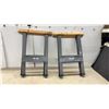 Image 4 : Pair of Iron Horse Work Systems Foldable Sawhorses with Wooden Tops