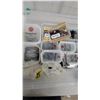 Image 3 : Clear Plastic Storage Tote of Assorted Hardware: HandyPack Nails and Screws