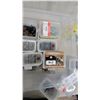 Image 5 : Clear Plastic Storage Tote of Assorted Hardware: HandyPack Nails and Screws