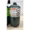 Image 2 : Six Coleman 16 oz (1 lb) propane camping gas cylinders.