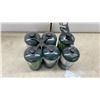 Image 3 : Six Coleman 16 oz (1 lb) propane camping gas cylinders.