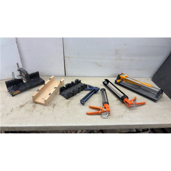 Plasplugs Compact Contractor Manual Tile Cutter, Mitre Boxes, Caulking Guns