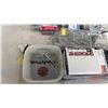 Image 8 : Bin of Assorted Hardware Including Screws, Nails, Anchors, Staples