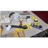 Image 7 : Canadiana Handsaw with Wooden Handle, Drywall Tools, Grout Float, Sponges, Tape