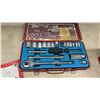 Image 3 : Metal Toolbox With TIPCO 11-Piece SAE Wrench Set, Socket Set, Pliers, Files