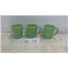Image 1 : 3 Fire King Jade Coffee Mugs, Very Nice