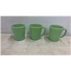 Image 2 : 3 Fire King Jade Coffee Mugs, Very Nice