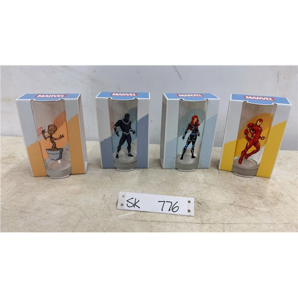 Set of 4 10 OZ Marvel Drinking Glasses New in Box