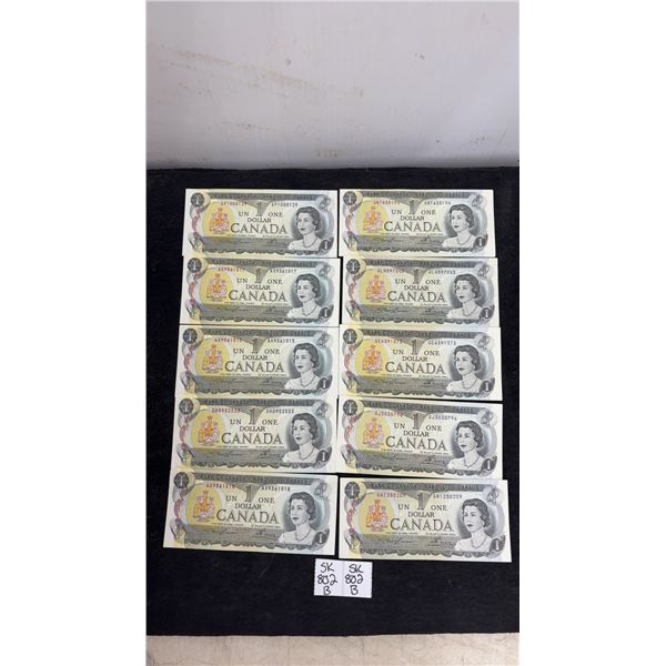 10 Very Nice 1973 $1 Bills