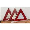 Image 1 : Three Yield Signs, Red and White Triangles, Reflective 25”