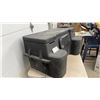 Image 2 : Black Plastic ATV Rear Storage Box with Padded Backrest, Reflectors, and Tie-Down Straps