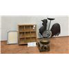 Image 1 : Metal Rooster Candle Holder, Shadow Box, Picture Frame, and Ceramic Oil Burner