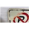 Image 4 : 2 Vintage Metal Signs: No Parking and No Stopping, 12 × 12”