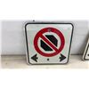 Image 5 : 2 Vintage Metal Signs: No Parking and No Stopping, 12 × 12”