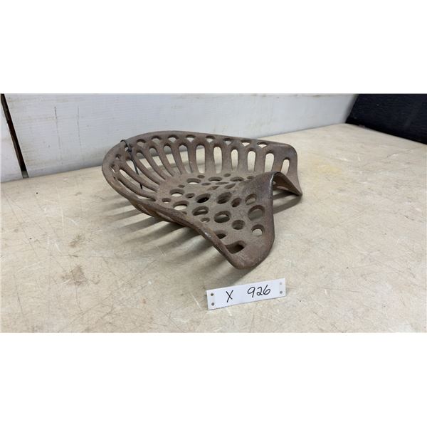 Antique Cast Iron Tractor Seat