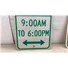Image 6 : Two street signs: Metal, 3 HR Parking and Plastic Reserved Parking, 18 × 12”