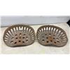 Image 2 : Antique Cast Iron Tractor Implement Seats, Set of Three