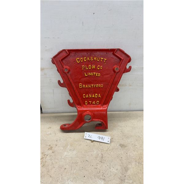 Cockshutt Plow Co. Limited D740 Cast Iron Support Bracket, Brantford, Canada, Approximately