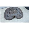 Image 7 : Vintage Perforated Steel Pan Tractor Implement Seats, Set of 3