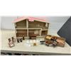 Image 1 : Vintage 1970 Lundby of Sweden Doll House 15 1/2 x 28 x 10” with Furniture, Kitchenette