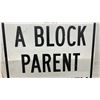 Image 6 : Vintage 1968 BPPCI "A Block Parent Community" Metal Sign, 35 × 24”