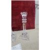 Image 3 : Pair of Waterford Crystal Candlesticks with Square Faceted Base and Fluted Stem