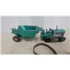 Image 6 : Vintage Structo Rocker Metal Toy scraper buggy Green 22” long