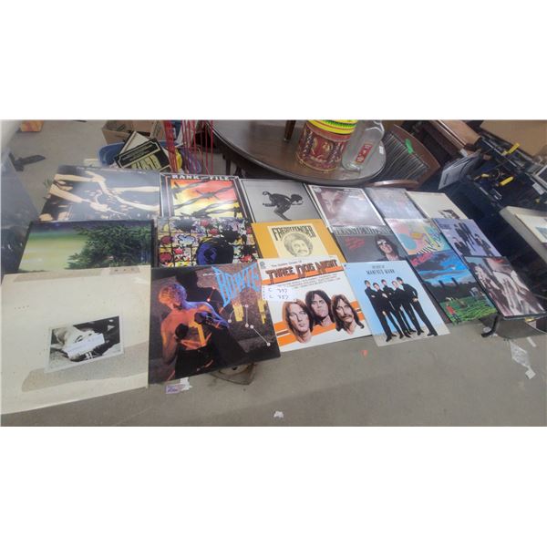 Vinyl Record Lot Including Fleetwood Mac, David Bowie, Bryan Adams, Three Dog Night