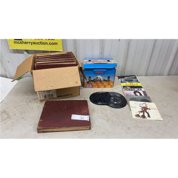 Box of Vintage 78 RPM Record Albums, and A Box Of 45 RPM Singles
