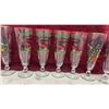 Image 4 : Vintage Stemmed Glasses Set Featuring 1905 Buick Model G, Tall Ships and Carriage Shot Glasses