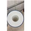Image 4 : Blue and White Hand-Painted Ceramic Table Lamp, Vase, and Candlestick Holder