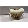 Image 14 : Vintage 1950s-60s Ceramic Western-Themed Barrel Beverage Dispenser With Lid and Spigot, Chip