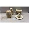 Image 1 : Vintage 1950s-60s Ceramic Western-Themed Barrel Beverage Dispenser With Lid and Spigot, Chip