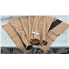 Image 1 : Genuine Trapper Point All Wool Blanket, Made in England, Tan with Black Stripes, Ball Lake Lodge