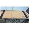 Image 2 : Genuine Trapper Point All Wool Blanket, Made in England, Tan with Black Stripes, Ball Lake Lodge