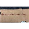 Image 5 : Genuine Trapper Point All Wool Blanket, Made in England, Tan with Black Stripes, Ball Lake Lodge
