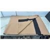 Image 7 : Genuine Trapper Point All Wool Blanket, Made in England, Tan with Black Stripes, Ball Lake Lodge