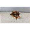 Image 7 : Northwest Coast Copper Relief Art, Bronze Bison, CPRS 1970 Award, Lion Figurine