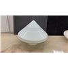 Image 5 : Vintage Milk Glass Light Shades, Tiered Conical and Bulbous Drum Styles, Set of 2