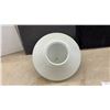 Image 7 : Vintage Milk Glass Light Shades, Tiered Conical and Bulbous Drum Styles, Set of 2