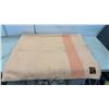 Image 5 : Eaton's of Canada Trapper Point All-Wool Blanket, Peach with Darker Peach End Stripes