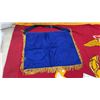 Image 5 : U.S. Marine Corps Ceremonial Flag with Gold Fringe, 36 × 60” and Masonic Master Mason Apron