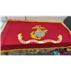 Image 6 : U.S. Marine Corps Ceremonial Flag with Gold Fringe, 36 × 60” and Masonic Master Mason Apron