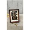 Image 4 : Vintage Green Giant Little Sprout Corded Speaker, Telephone, and Framed Puppies Clock
