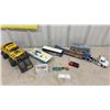 Image 1 : Hot Wheels Car, Remote Control Race Car, License Plate Accessory, United Rentals Semi Truck and