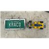 Image 3 : Hot Wheels Car, Remote Control Race Car, License Plate Accessory, United Rentals Semi Truck and