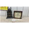 Image 1 : Victorian Cathedral Mantel Clock and Mid-Century Electric Desk Clock